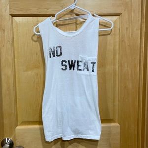 BOGO No Sweat white lightweight t-shirt cross over back